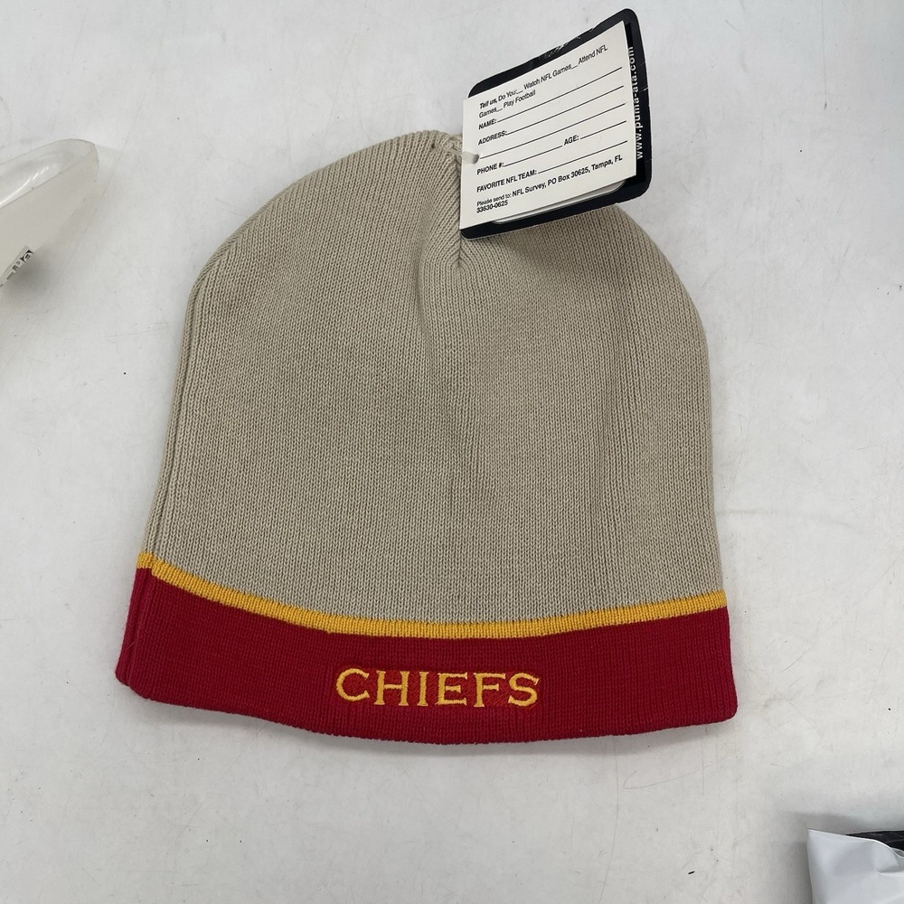 Kansas City Chiefs Beanie Winter Hat Knit Vintage Deadstock OSFA UnCuff 90s NWT
